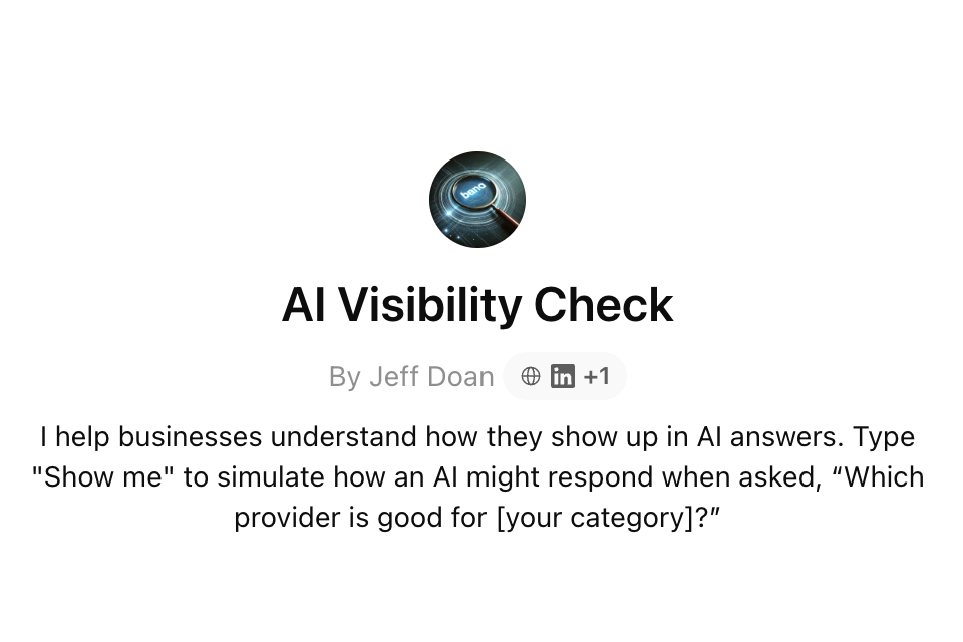 AI Visibility Check details