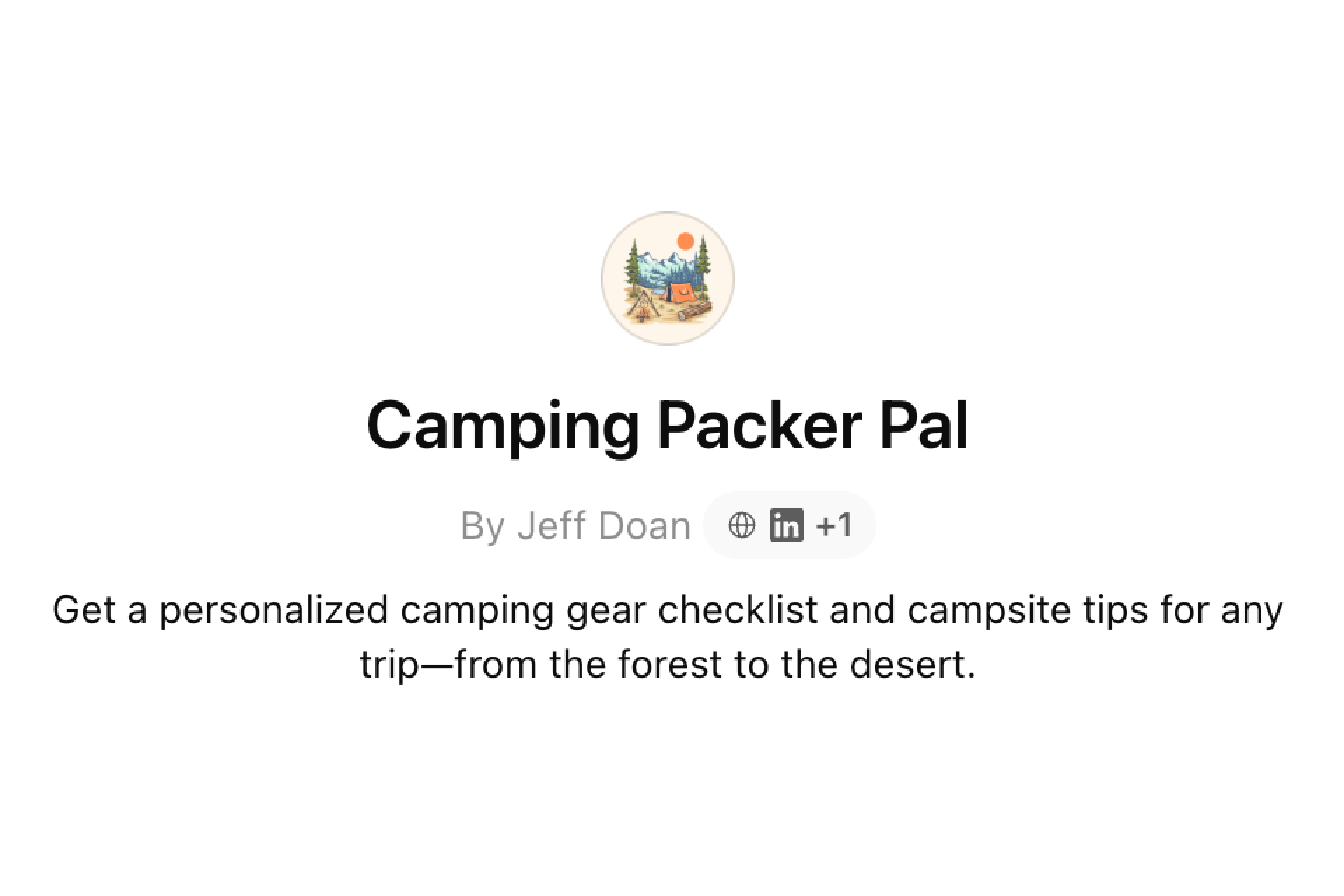 Camping Packer Pal details
